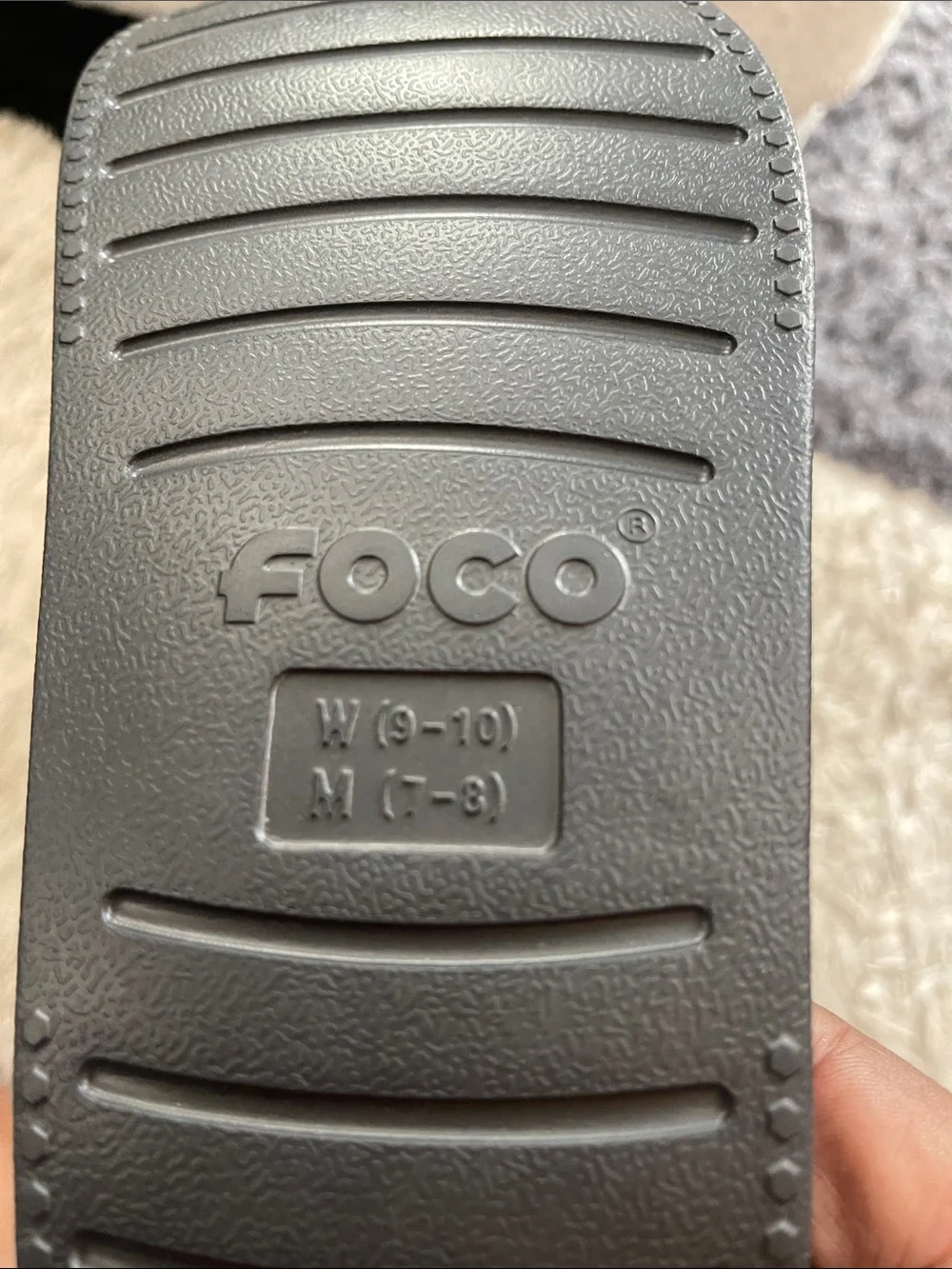 Foco Black Slip-On Sandals with Eagle Graphic